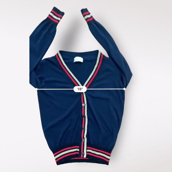 ViCOLO Cardigan Sweater Womens Size Small Blue, Red, Gold - Picture 4 of 9